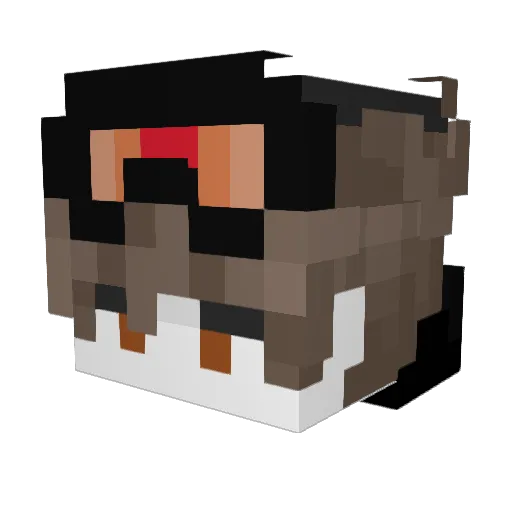 RetroMoon Minecraft avatar head, 3D render
