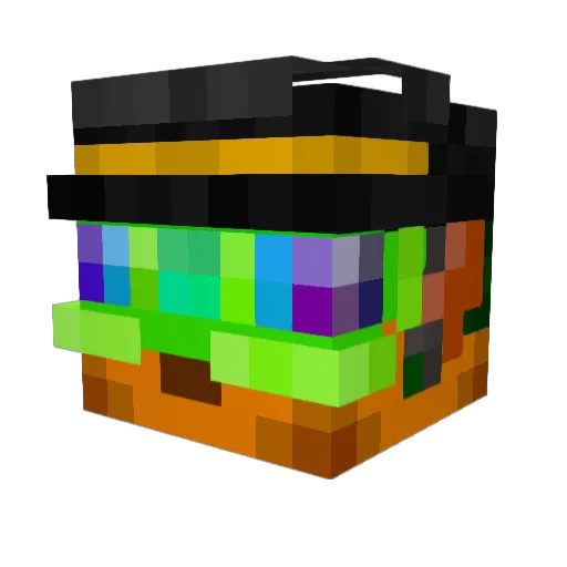 RetroReul Minecraft avatar head, 3D render