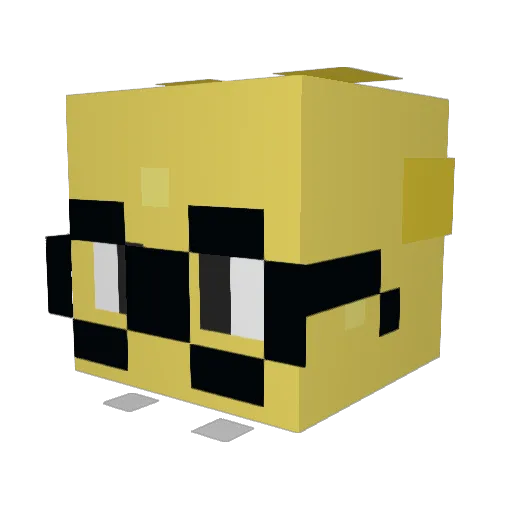 RetroRigged Minecraft avatar head, 3D render