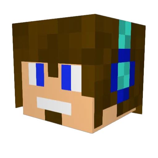 RetroSachse Minecraft avatar head, 3D render