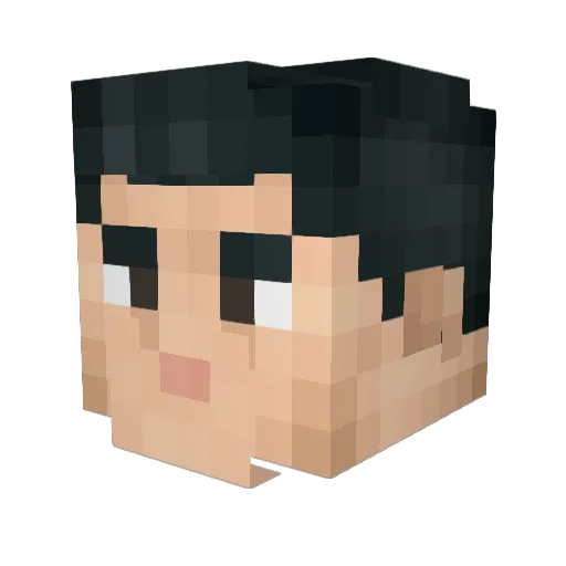 RetroSo Minecraft avatar head, 3D render