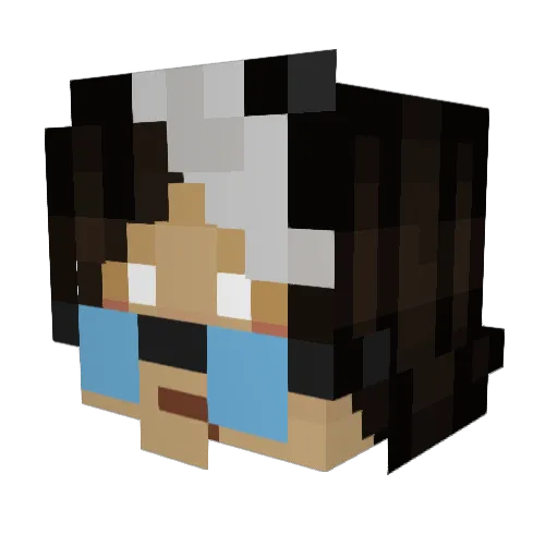 RetroStarr Minecraft avatar head, 3D render