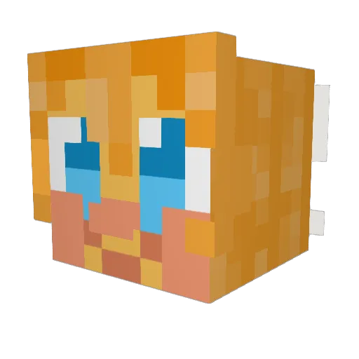 RetroSunlight Minecraft avatar head, 3D render