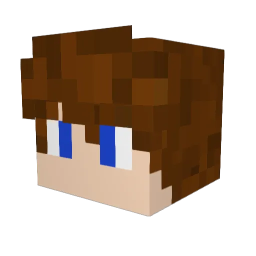 RetroTrash Minecraft avatar head, 3D render