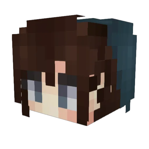 RetroWaves Minecraft avatar head, 3D render