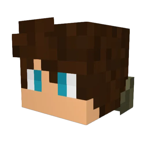 Retro_007 Minecraft avatar head, 3D render