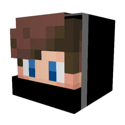 Retro_36 Minecraft avatar head, 3D render