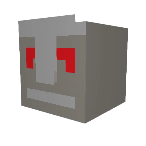 Retro_Scifi Minecraft avatar head, 3D render