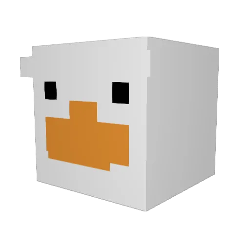 Retroen Minecraft avatar head, 3D render