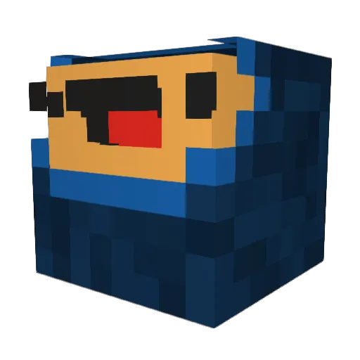 Retrogamer_L Minecraft avatar head, 3D render