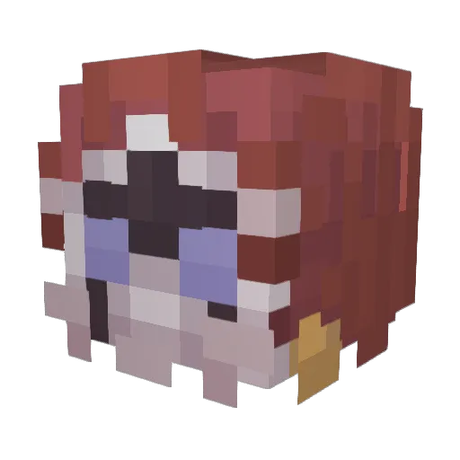 Retrograss Minecraft avatar head, 3D render