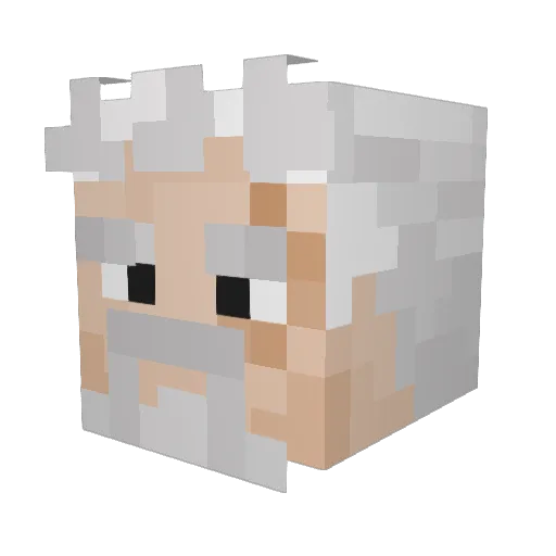 Retrohawk Minecraft avatar head, 3D render