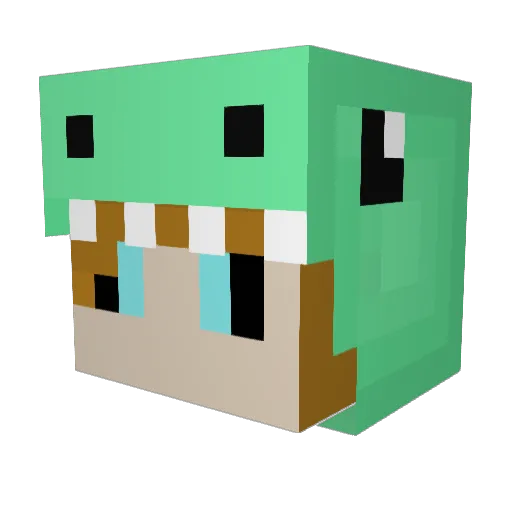 Retrohhh Minecraft avatar head, 3D render