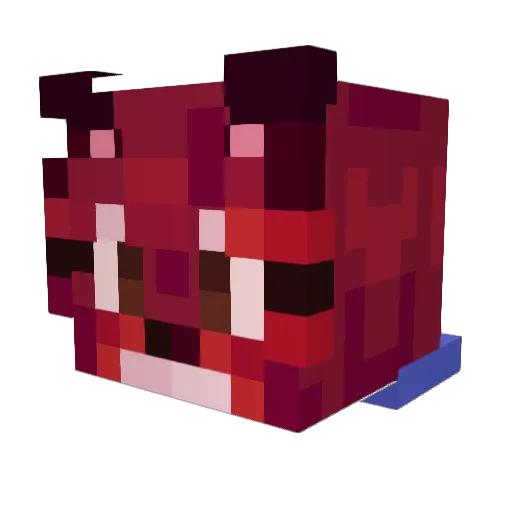 Retroity Minecraft avatar head, 3D render