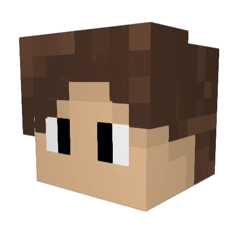 Retrolize_ Minecraft avatar head, 3D render