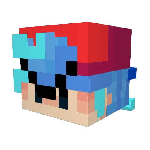 Retronaire Minecraft avatar head, 3D render