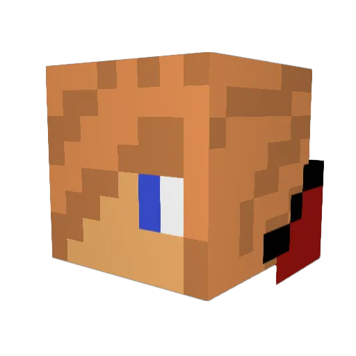 RetronixIsSexy Minecraft avatar head, 3D render