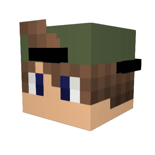 RetrooxBR Minecraft avatar head, 3D render