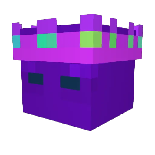 Retropalooza Minecraft avatar head, 3D render