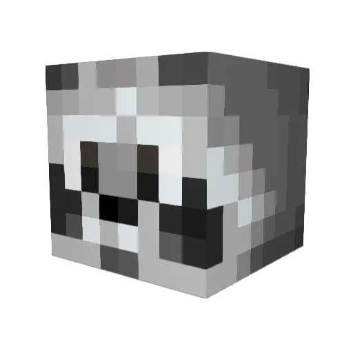 Retrorac Minecraft avatar head, 3D render