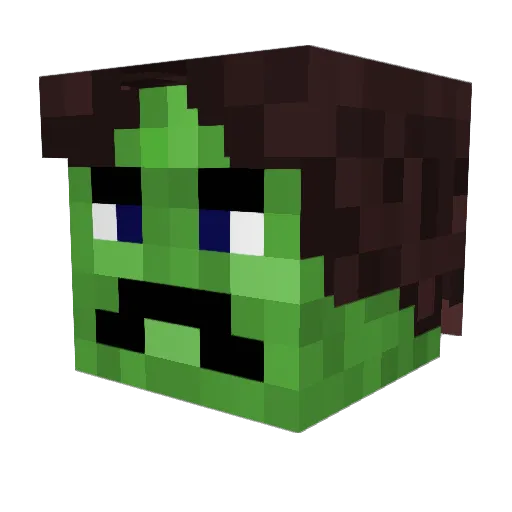 Retrospill Minecraft avatar head, 3D render