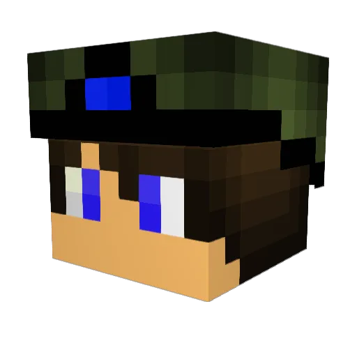 RetrovojakWolf Minecraft avatar head, 3D render