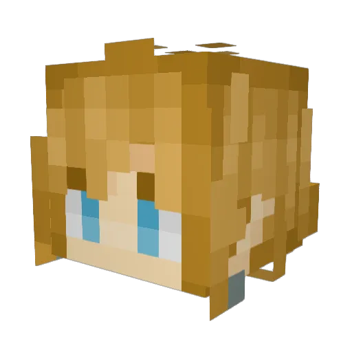 Retsu182 Minecraft avatar head, 3D render