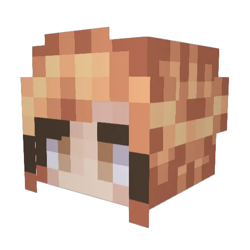 ReturnToIsrael Minecraft avatar head, 3D render