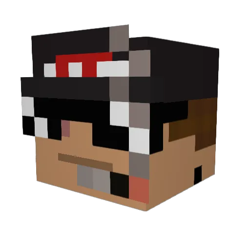 ReturnedOne Minecraft avatar head, 3D render
