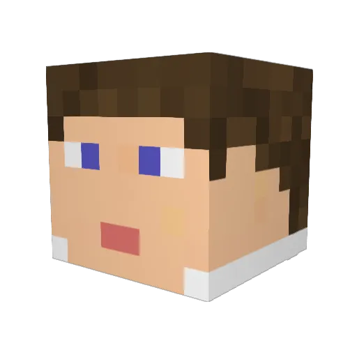 ReturningOrange Minecraft avatar head, 3D render