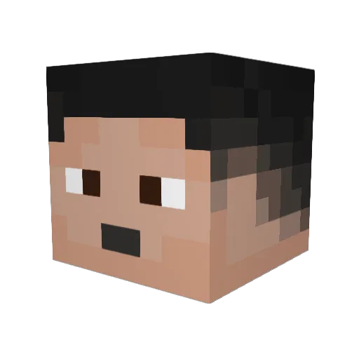 ReuZz_ Minecraft avatar head, 3D render