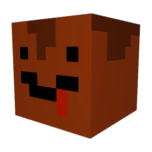 ReubenV2 Minecraft avatar head, 3D render