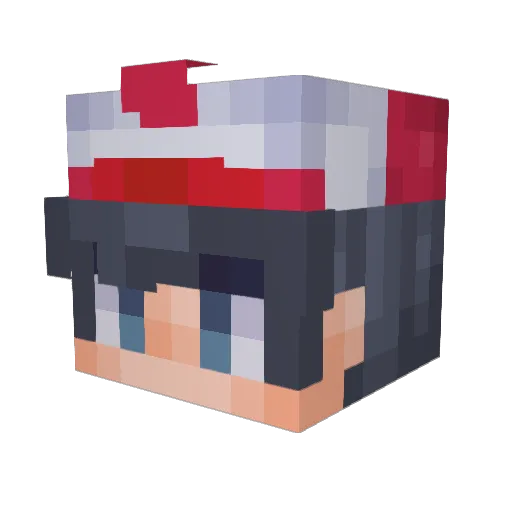 Reubstheman Minecraft avatar head, 3D render
