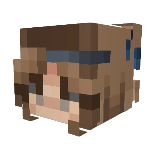 Reuger_ Minecraft avatar head, 3D render