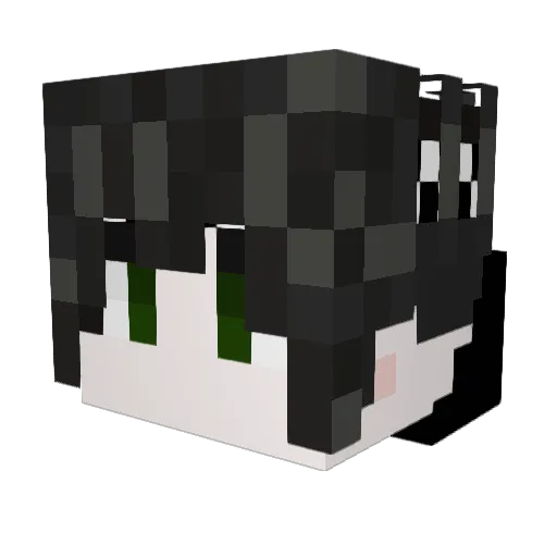 Reukeo Minecraft avatar head, 3D render