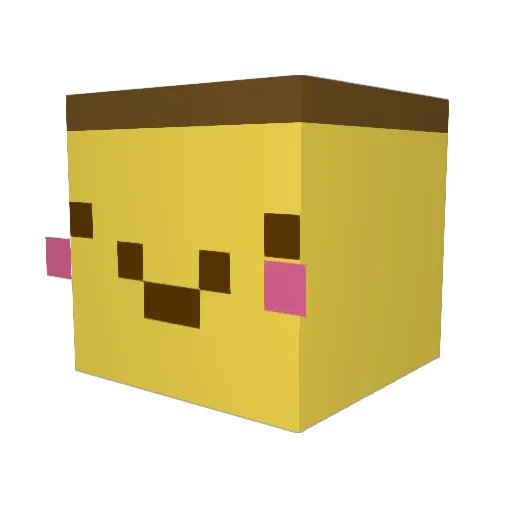 Reum_K Minecraft avatar head, 3D render