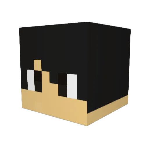 ReusableClub8 Minecraft avatar head, 3D render