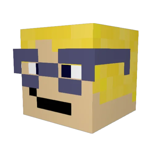 Reusje5 Minecraft avatar head, 3D render