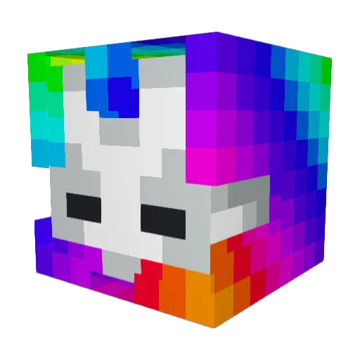 Rev1347 Minecraft avatar head, 3D render