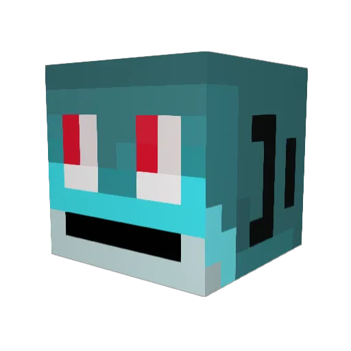 Rev156 Minecraft avatar head, 3D render