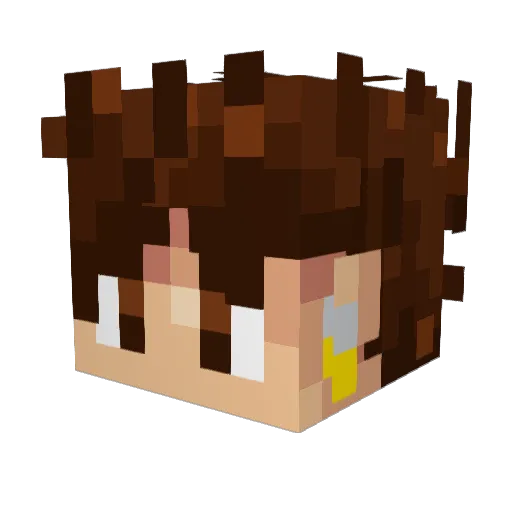 RevCenter Minecraft avatar head, 3D render
