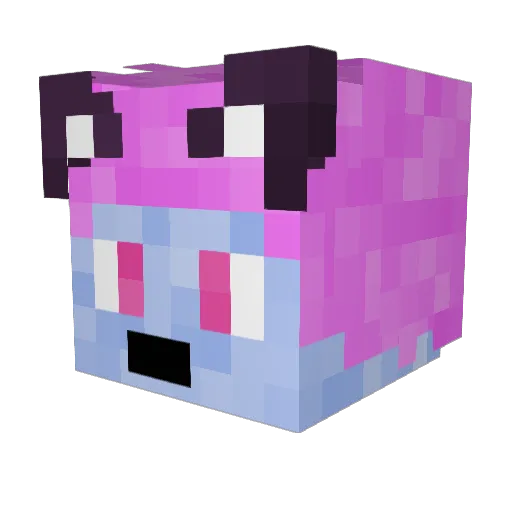 RevDaFox Minecraft avatar head, 3D render