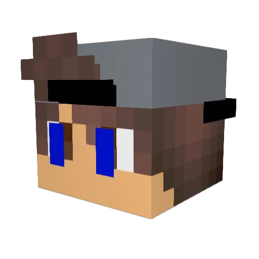 RevForce Minecraft avatar head, 3D render