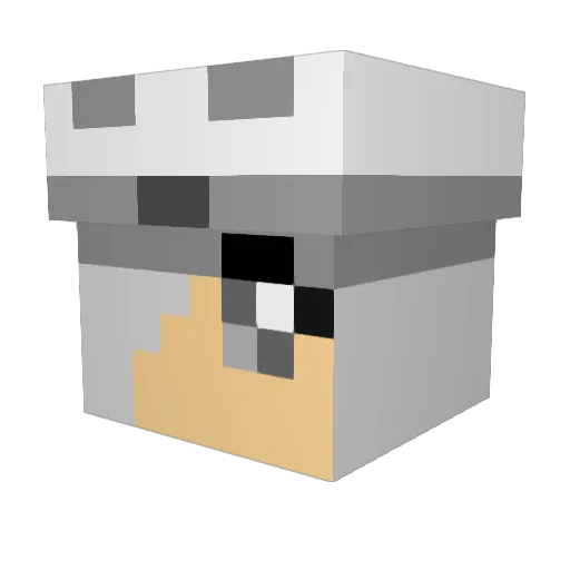 RevIis Minecraft avatar head, 3D render