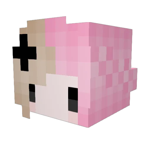 RevIly Minecraft avatar head, 3D render