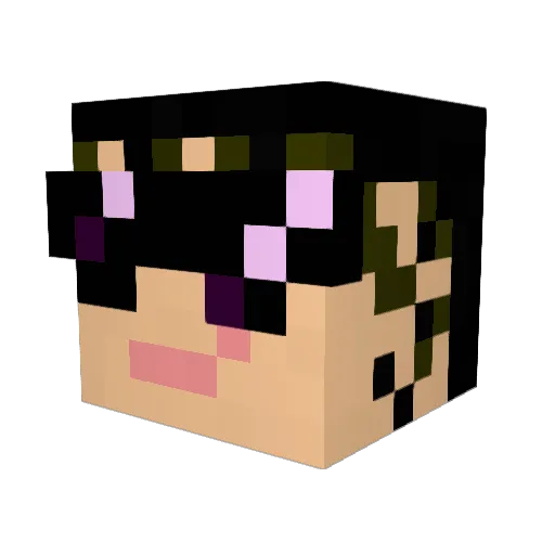 RevMagnet Minecraft avatar head, 3D render