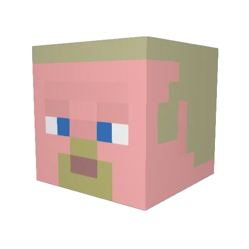 RevRandall Minecraft avatar head, 3D render