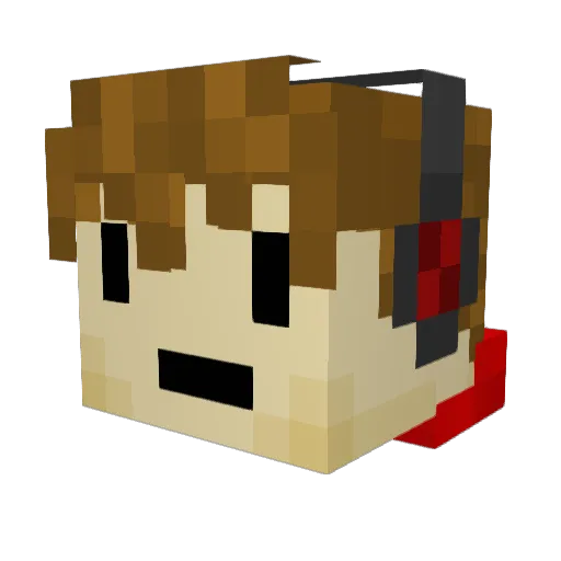 Revalix Minecraft avatar head, 3D render