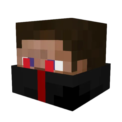 Revan233 Minecraft avatar head, 3D render