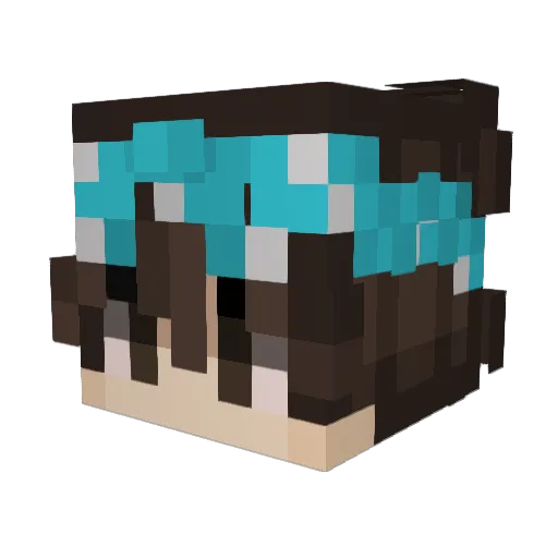 RevansX Minecraft avatar head, 3D render